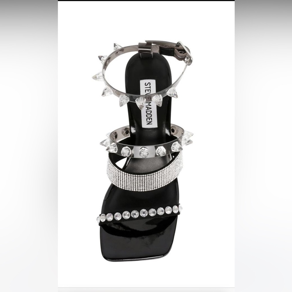 NWT Steve Madden Lightning Black Multi studded heel size 7